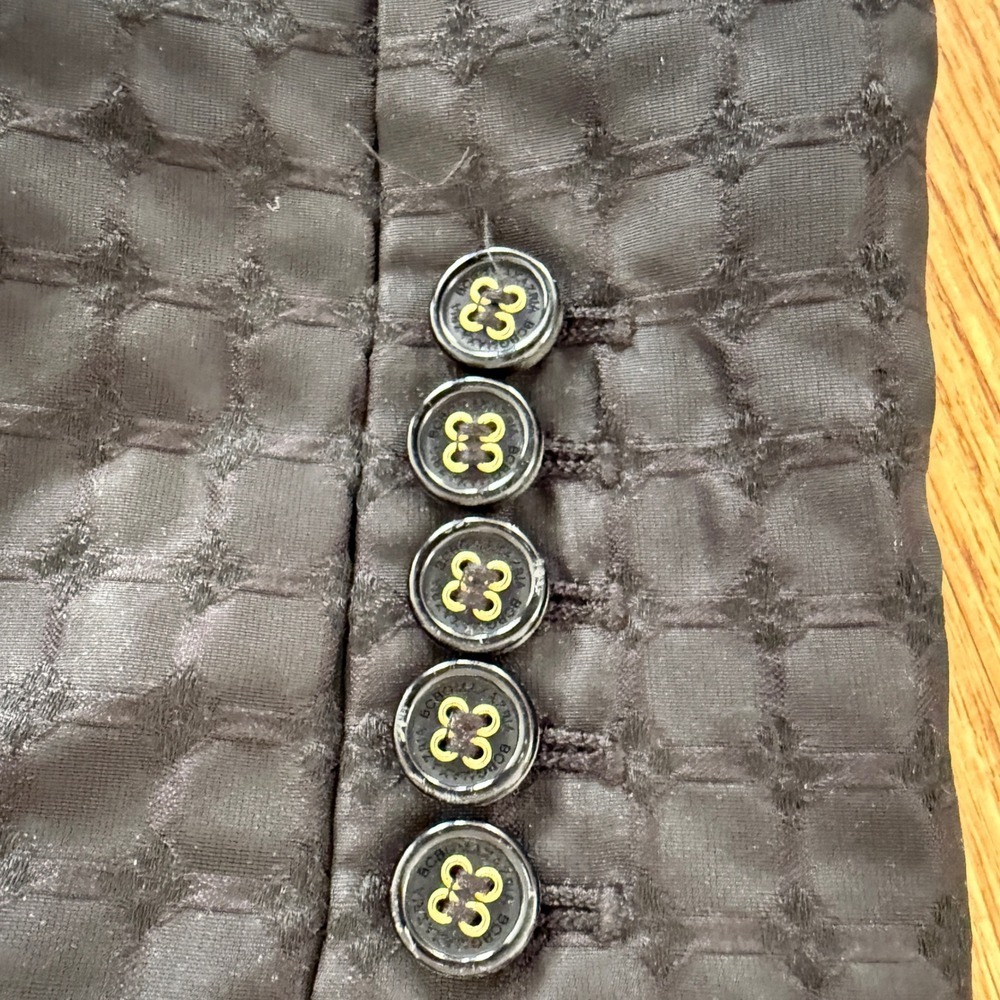 BCBGMAXAZRIA Black Textured Blazer Jacket Career Wear Work Office Stylish - Picture 4 of 10